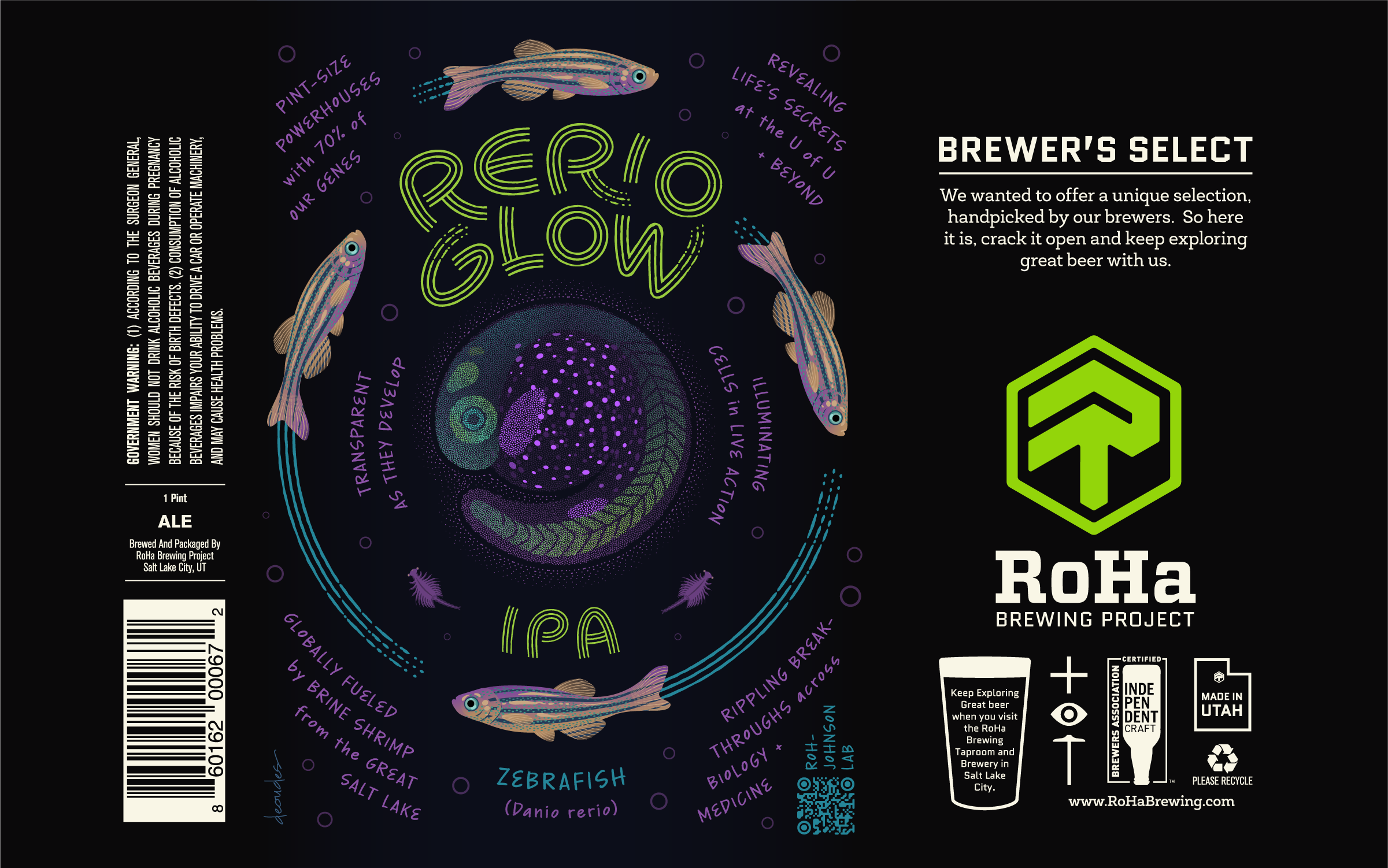 Rerio Glow beer label